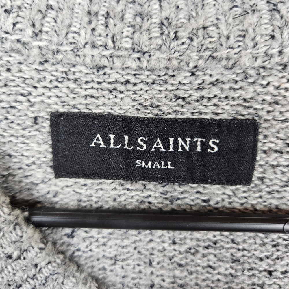AllSaints Small Hane Crew Sweater Grey Marled Oversized - Picture 5 of 8